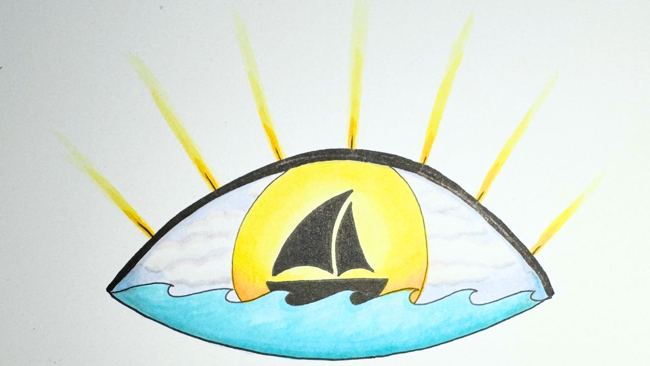 Sailboat Eye Abstract Art