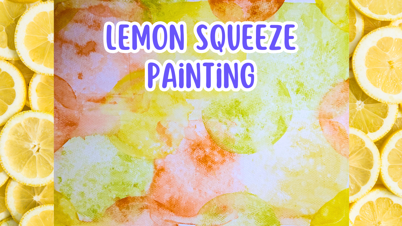 Colorful watercolor painting using lemon juice to explore experimentation in art