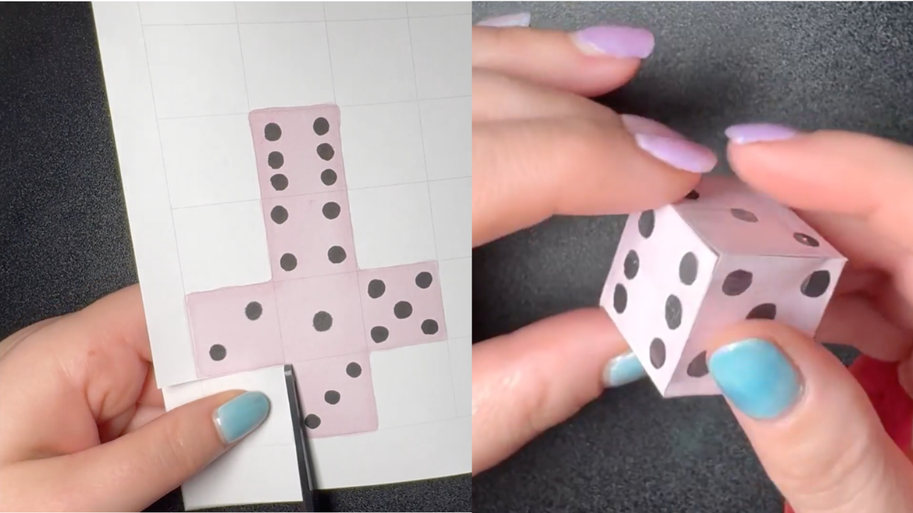 Make paper dice
